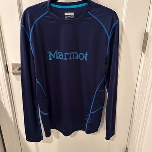 MARMOT Blue LS Sports Mens Sz L Shirt